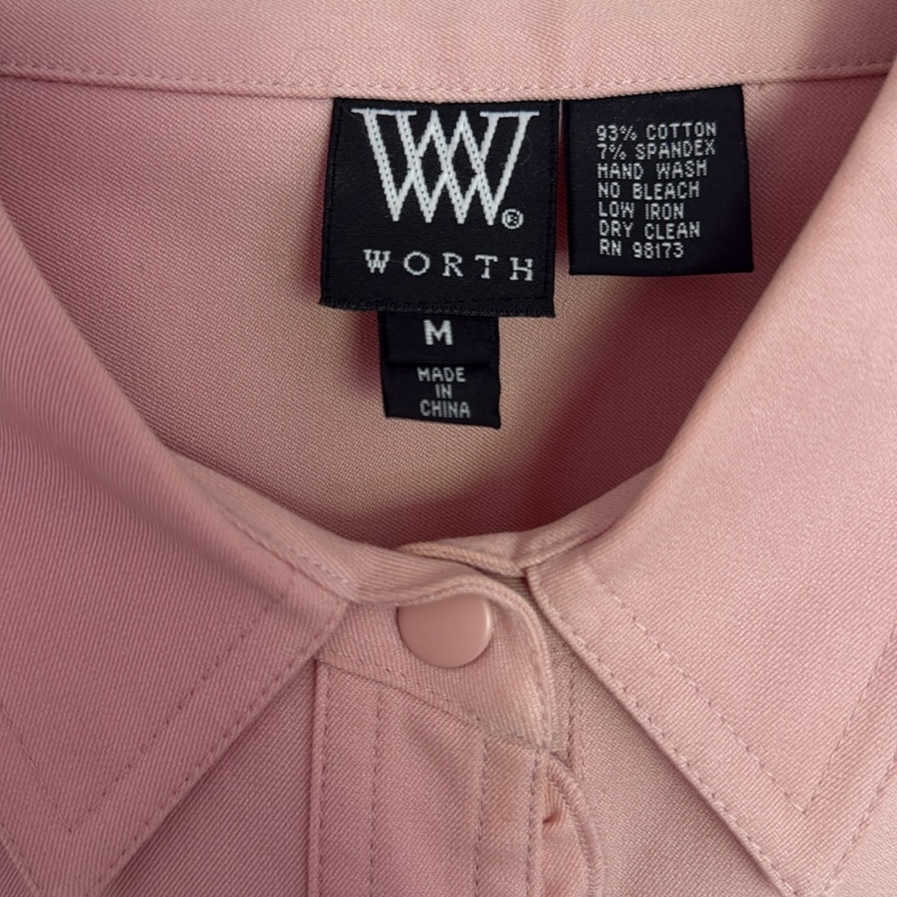 Worth Blush Pink Jean Jacket with Ruffles - Picture 3 of 6